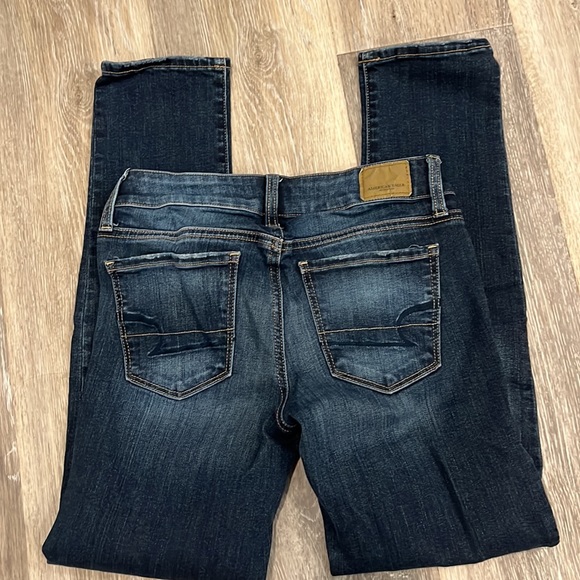 AEO SKINNY DENIM JEANS LOW RISE 0short EUC - Picture 6 of 6